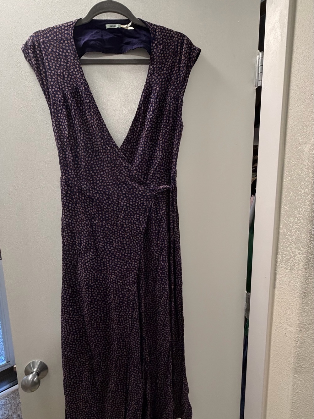 Kimchi Blue Deep Purple Floral Wrap Jumpsuit